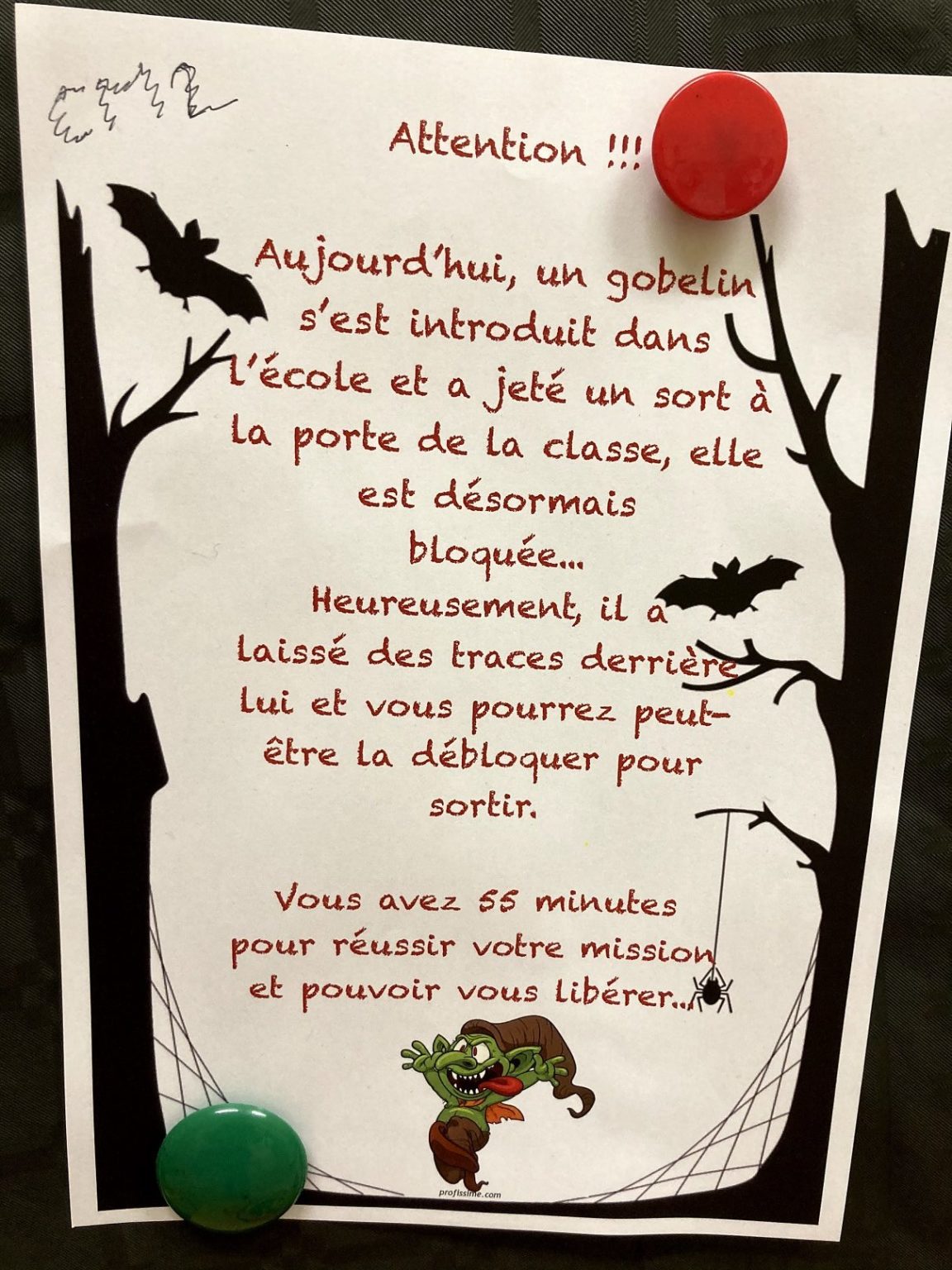 Escape game d’Halloween pour les CM1/CM2 ! École de l'Assomption